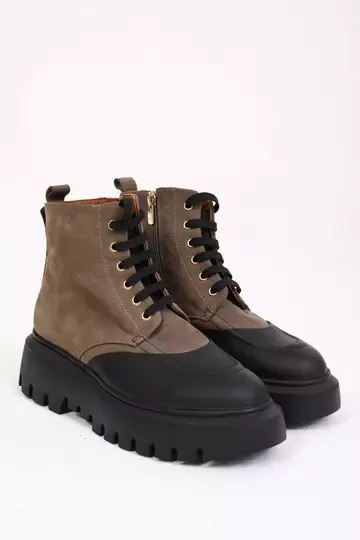 Kadın Siyah Deri Bot