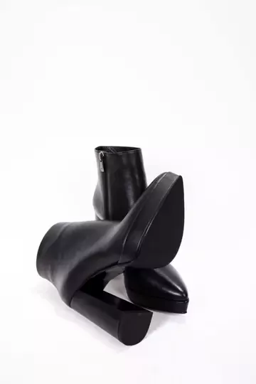 Kadın Bej Hakiki Deri Platform Bot