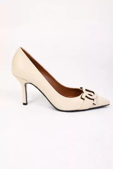 Kadın Deri Stiletto Taba