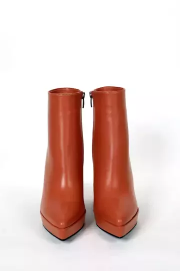 Kadın Bej Hakiki Deri Platform Bot