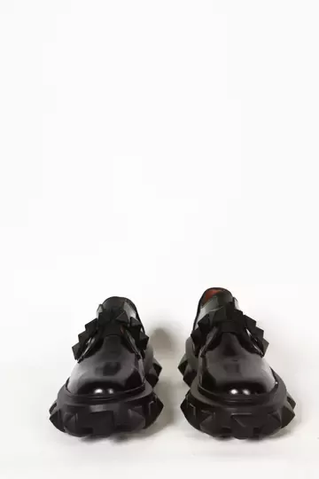 Kadın Siyah Rugan Detaylı Günlük Ayakkabı