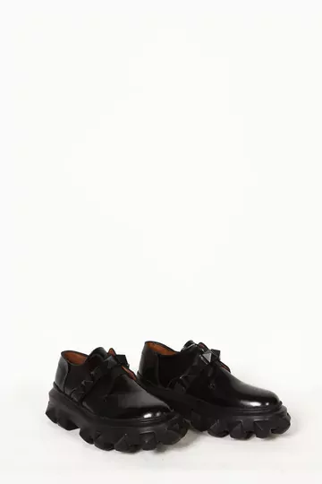 Kadın Siyah Rugan Detaylı Günlük Ayakkabı