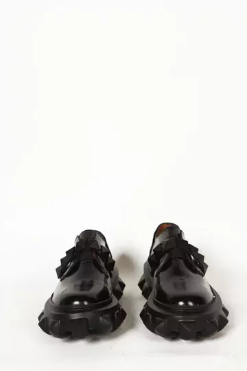 Kadın Siyah Rugan Detaylı Günlük Ayakkabı