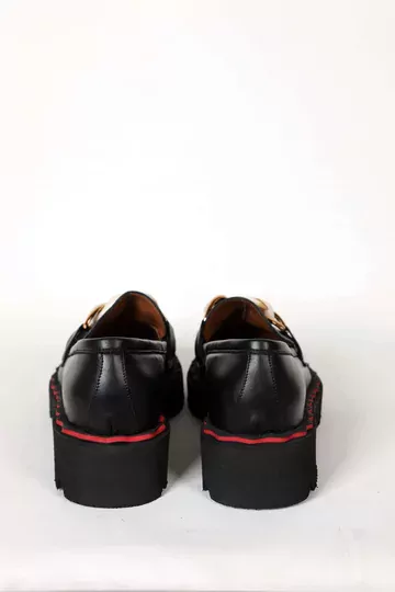 Kadın Taba Deri Toka Detaylı Loafer