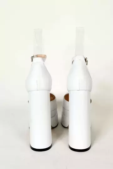 Kadın Fuşya Saten Platform Topuklu Abiye Ayakkabı