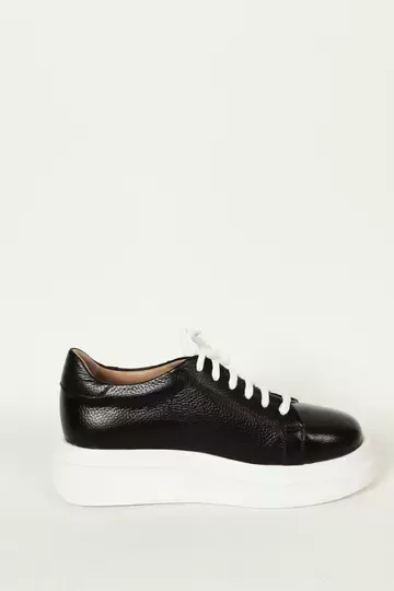 Kadın Camel Hakiki Deri Sneakers