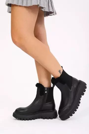 Kadın Vizon Kürk Detaylı Bot