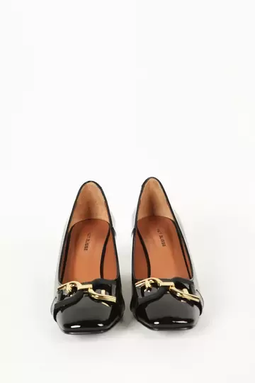 Kadın Deri Ayakkabı Siyah Rugan