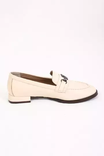 Kadın Yeşil Loafer Aksesuar Detaylı