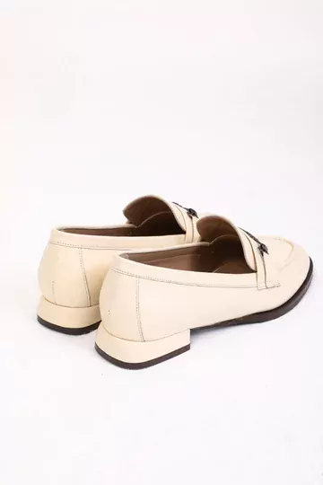 Kadın Yeşil Loafer Aksesuar Detaylı