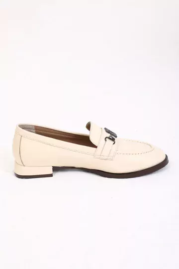 Kadın Yeşil Loafer Aksesuar Detaylı