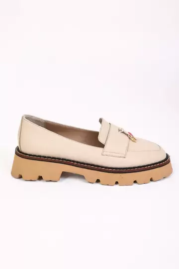 Kadın Vizon Loafer Aksesuar Detaylı
