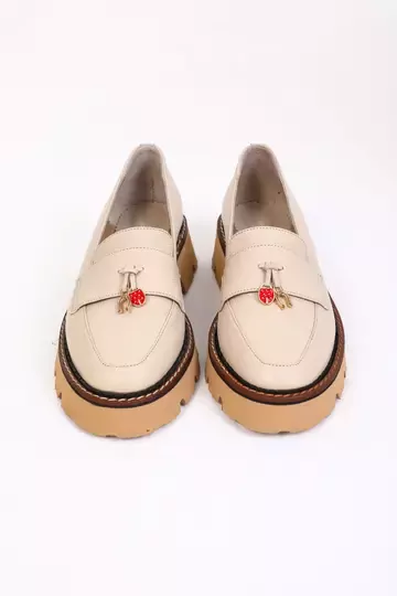 Kadın Vizon Loafer Aksesuar Detaylı