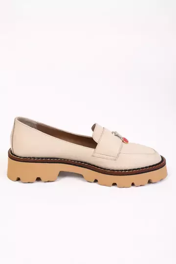 Kadın Vizon Loafer Aksesuar Detaylı