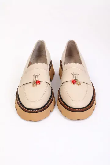 Kadın Vizon Loafer Aksesuar Detaylı