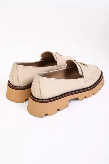 Kadın Vizon Loafer Aksesuar Detaylı