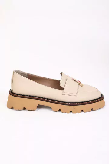 Kadın Vizon Loafer Aksesuar Detaylı