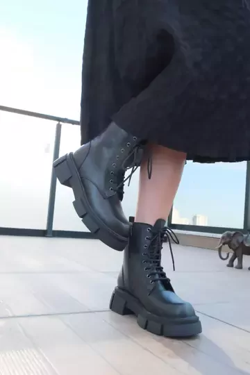 Kadın Bej Hakiki Deri Bot