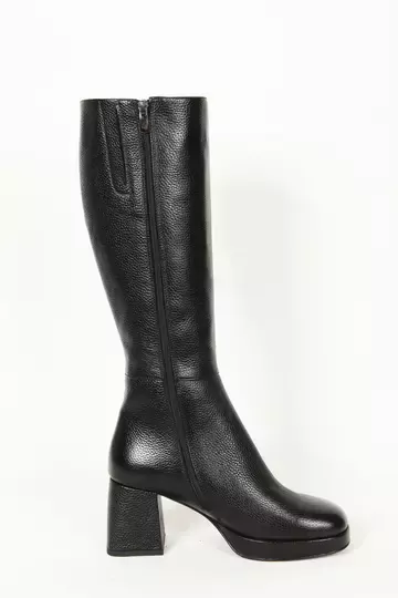 Kadın Siyah Hakiki Deri Çizme