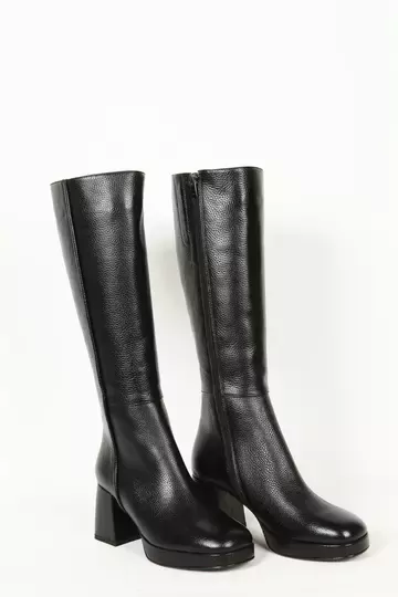 Kadın Siyah Hakiki Deri Çizme