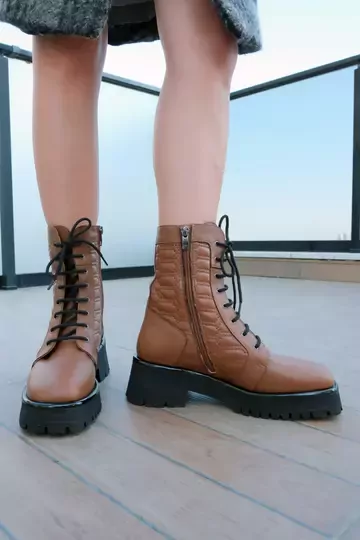 Kadın Deri Bot Taba