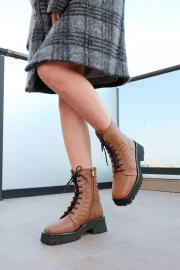 Kadın Deri Bot Taba