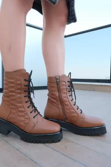 Kadın Deri Bot Taba