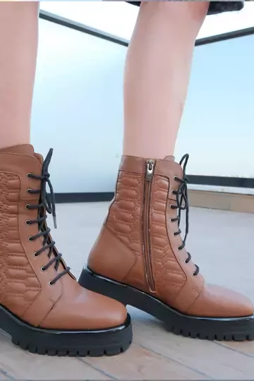 Kadın Deri Bot Taba