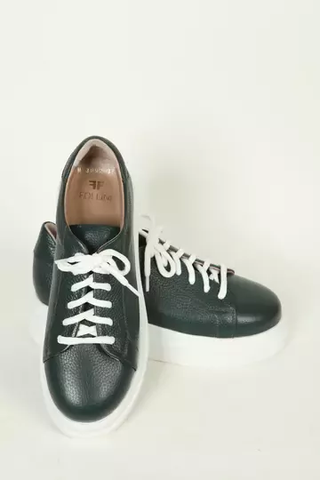 Kadın Camel Hakiki Deri Sneakers