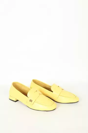 Kadın Deri Babet Mavi