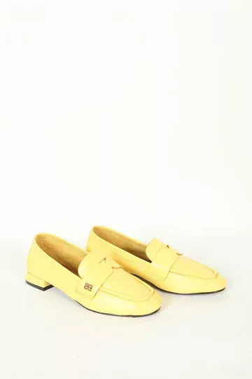 Kadın Deri Babet Mavi