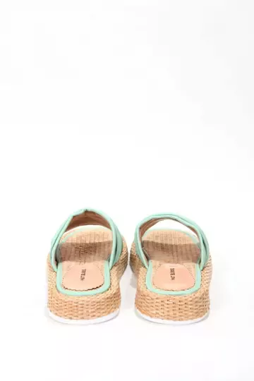 Kadın Vizon Hasır Detaylı Terlik