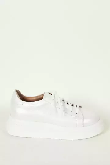 Kadın Camel Hakiki Deri Sneakers