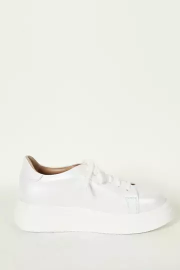 Kadın Camel Hakiki Deri Sneakers