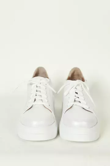 Kadın Camel Hakiki Deri Sneakers