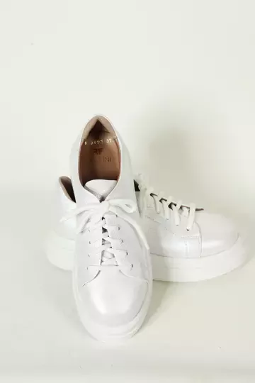 Kadın Camel Hakiki Deri Sneakers