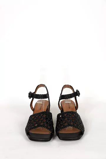 Kadın Topuklu Örgülü Sandalet