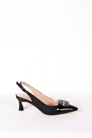 Kadın Pudra Toka Detaylı Topuklu Ayakkabı