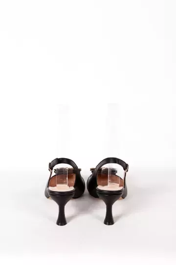 Kadın Pudra Toka Detaylı Topuklu Ayakkabı