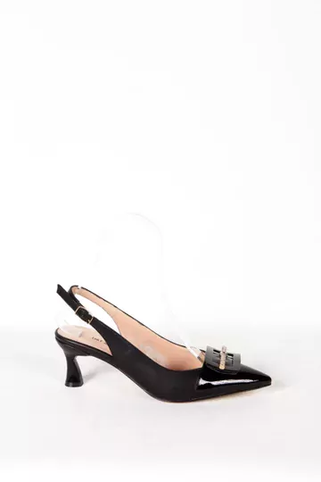 Kadın Pudra Toka Detaylı Topuklu Ayakkabı