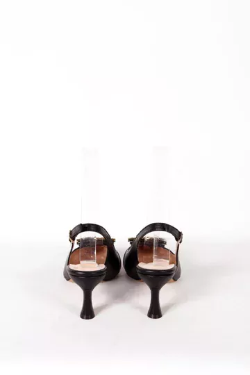 Kadın Pudra Toka Detaylı Topuklu Ayakkabı