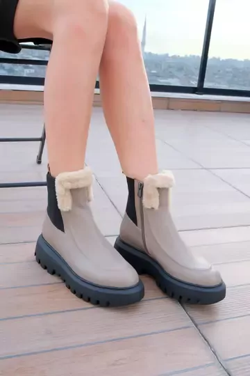 Kadın Vizon Kürk Detaylı Bot