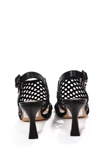 Kadın Pudra Örgü Detaylı Sandalet