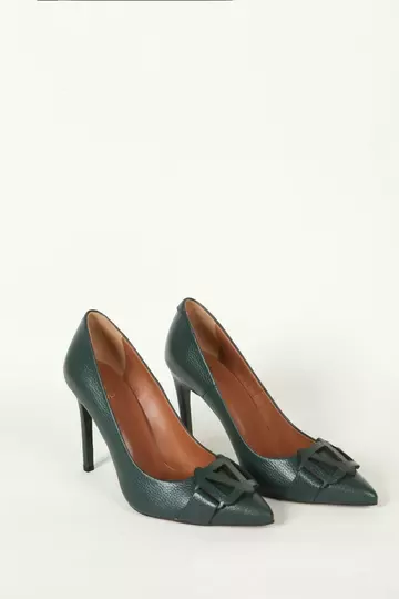 Kadın Deri Stiletto Siyah