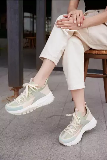 Kadın Deri Sneaker Yeşil