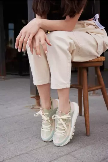 Kadın Deri Sneaker Yeşil