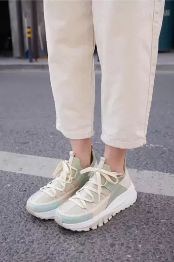 Kadın Deri Sneaker Yeşil