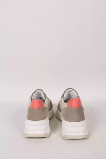 Kadın Yeşil Deri Sneaker Spor Ayakkabı