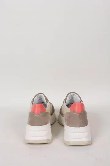 Kadın Yeşil Deri Sneaker Spor Ayakkabı