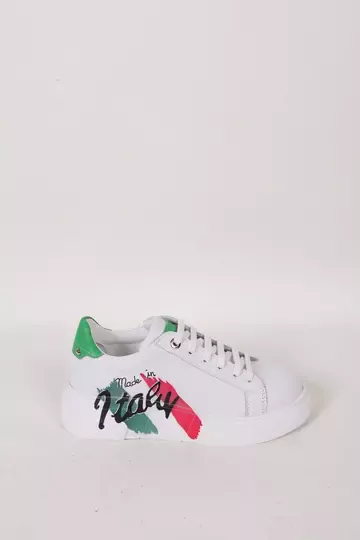 Kadın Beyaz Hakiki Deri Sneaker Spor Ayakkabı